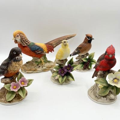 ANDREA BY SADEK ~ Collection Of Five (5) Porcelain Bird Figurines