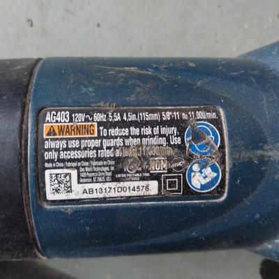 4 1/2" ANGLE GRINDER AND RYOBI GRINDER