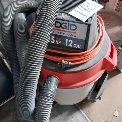 RIDGID 12 GALLON SHOPVAC