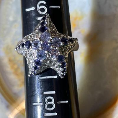 (Ring #12) Sterling Silver .925 Fashion Ring Size 7 in VG Never Worn Condition.