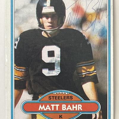 Pittsburgh Steelers Matt Bahr 1980 Topps #31 signed trading card 
