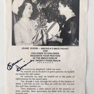 Jeanne Dixon signed cover