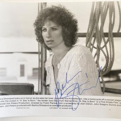 A Star Is Born Barbra Streisand signed movie photo