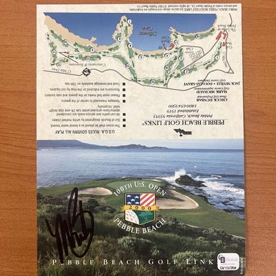 2000 Pebble Beach 100th U.S. Open Championship Mark Brooks signed card-Global Authenticated 