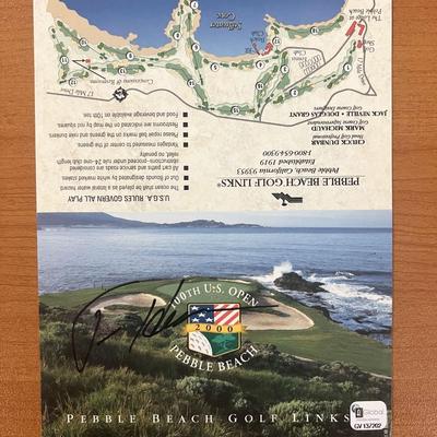 2000 Pebble Beach 100th U.S. Open Championship Tim Herron signed card-Global Authenticated