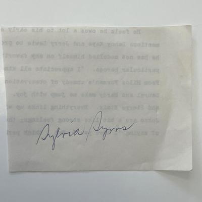 Sylvia Syms
 original signature