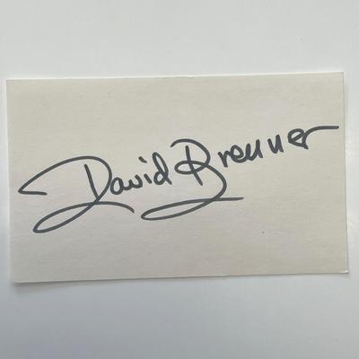 David Brenner original signature