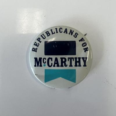 McCarthy presidential campaign pin 