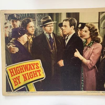 Highways by Night original 1942 vintage lobby card