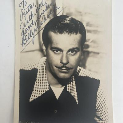 Billy De Wolfe signed photo