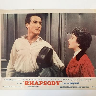 Rhapsody original 1954 vintage lobby card