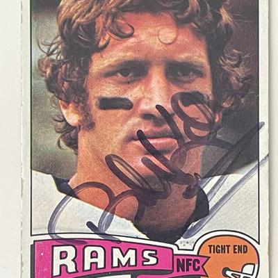 Los Angeles Rams Bob Klein 1975 Topps #148 signed trading card 