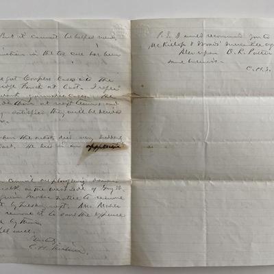 1858 signed letter