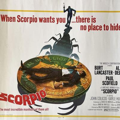 Scorpio 1973 vintage movie poster
