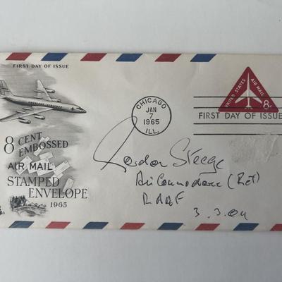 RAAF Gordon Steege signed first day cover 