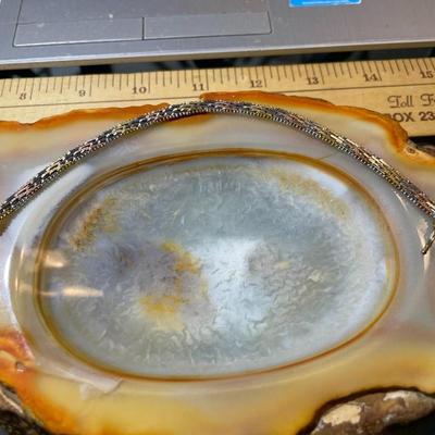 Vintage Sterling Silver Tricolor 7" Long Bracelet 1/4" Wide Standard Size in Good Preowned Condition.