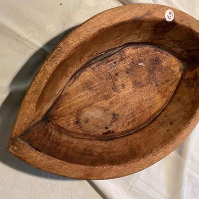 Vintage Wooden Fruit Bowl