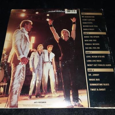 THE WHO ALBUMS "WHO LAST" AND "A QUICK ONE/SOLD OUT"