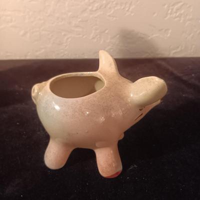 PIG PITCHER, COIN BANKS AND A SUGAR BOWL PIG