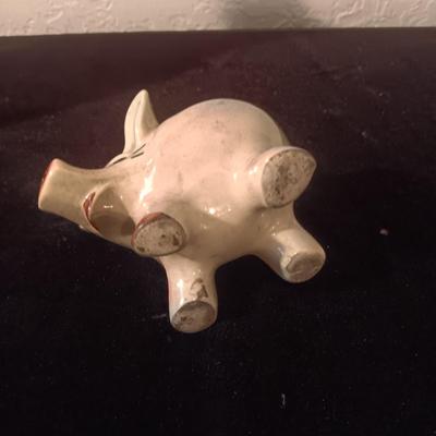 PIG PITCHER, COIN BANKS AND A SUGAR BOWL PIG
