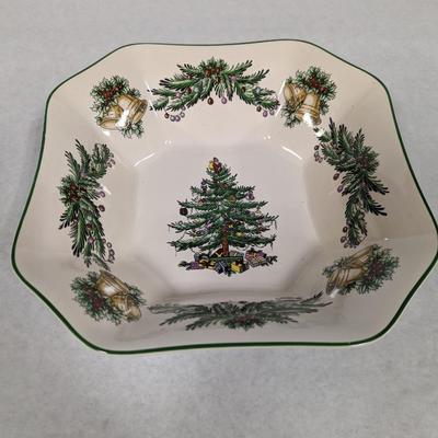 Christmas Tree Garland Spode Dish