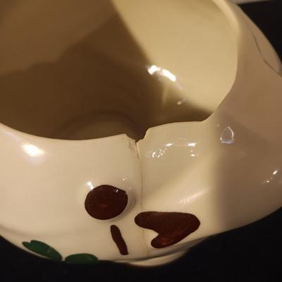 SHAWNEE SHAMROCK SMILEY PIG COOKIE JAR