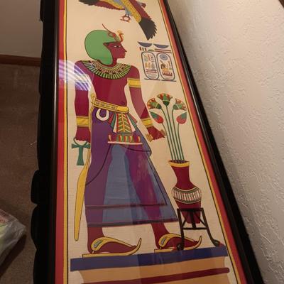 VINTAGE EGYPTIAN HAND STITCHED CLOTH TAPESTRY