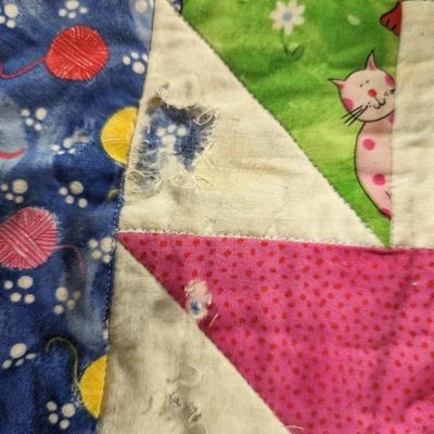 Colorful Quilt Approx 48" x 48"