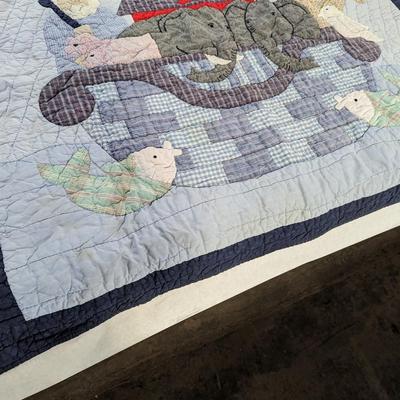 Handmade Noah's Ark Quilt Approx 46" x 34"