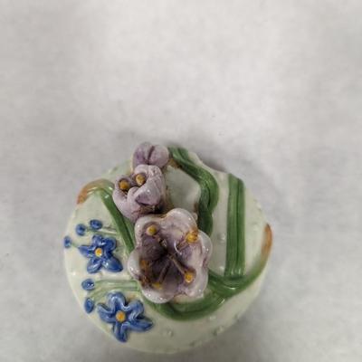 Hand Crafted Fitz & Floyd Floral Creamer & Sugar Bowl