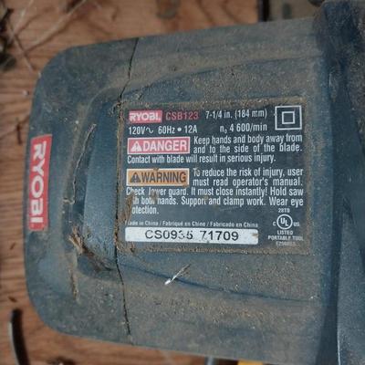 RYOBI CIRCULAR SAW AND LONG EXTENSION CORD