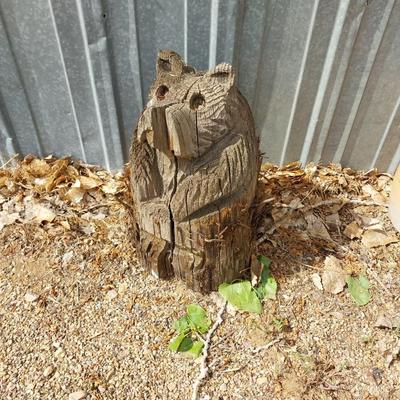 CARVED WOOD BEAR