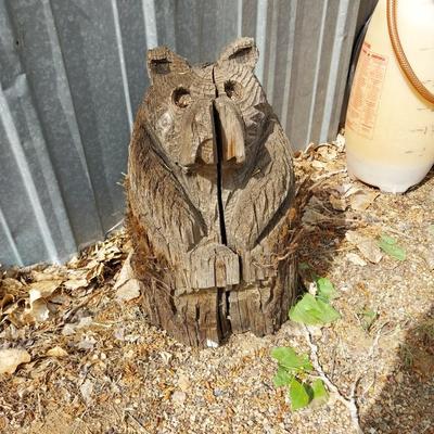 CARVED WOOD BEAR