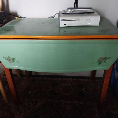 ENAMEL TOP DROPLEAF WITH ONE DRAWER ON EACH END