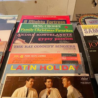 A LARGE SELECTION OF MUSIC ON VINYL RECORDS