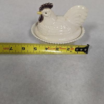 Stangl Pottery Nesting Hen Leaf Planter