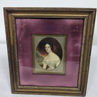 Framed Vintage Countess D'Orsay Portrait