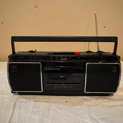 CLASSIC EMERSON AM/FM CASSETTE RADIO W/CASSETTES