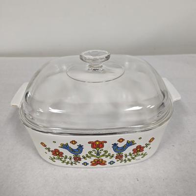 Vintage Festival Blue Bird Casserole Dish