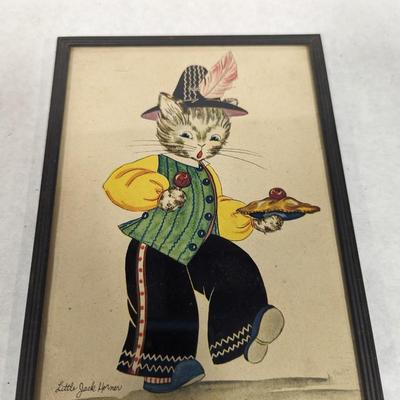 Vintage Signed Litho K. Townsend Little Jack Horner