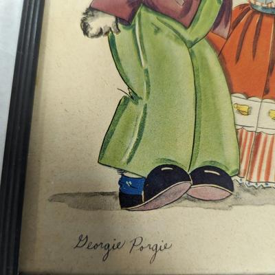Vintage Signed Litho K. Townsend Georgie Porgie