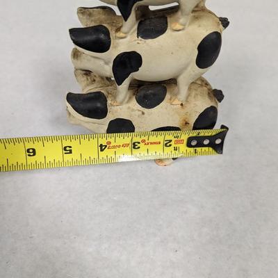 Vintage Three Little Pigs Cast Iron Door Stopper
