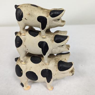 Vintage Three Little Pigs Cast Iron Door Stopper
