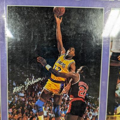 20" x 16" Las Angeles Lakers Poster Magic Johnson Green Worthy Scott