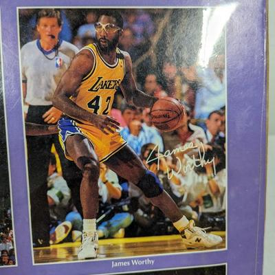 20" x 16" Las Angeles Lakers Poster Magic Johnson Green Worthy Scott