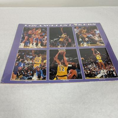 20" x 16" Las Angeles Lakers Poster Magic Johnson Green Worthy Scott
