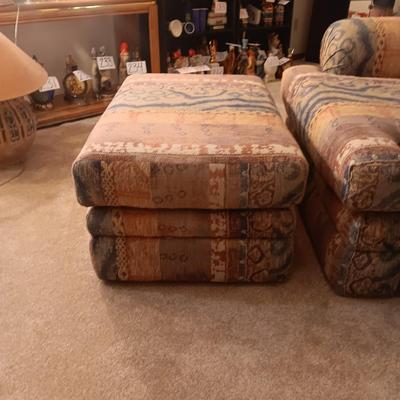 LIKE NEW OVERSIZED, COMFY CHAIR WITH OTTOMAN