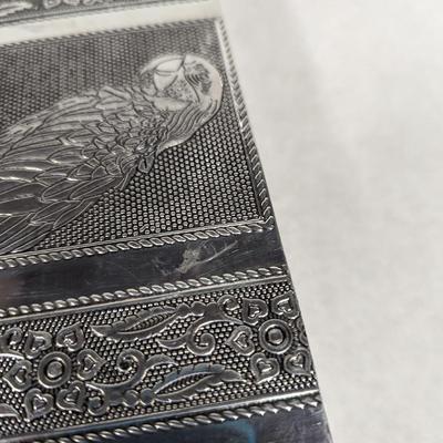 Silver Handicraft Jewelry Box With Parrot Design