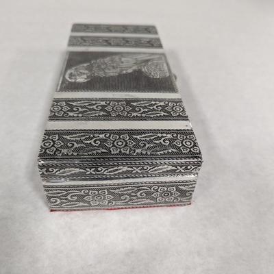 Silver Handicraft Jewelry Box With Parrot Design