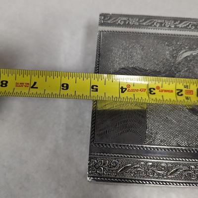 Silver Handicraft Jewelry Box With Stag Design